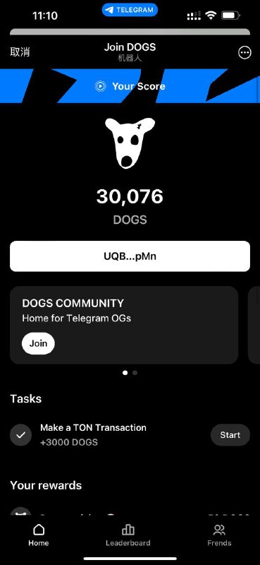 有电报就能领取DOGS的空投，已经可以盘前交易了，现在做任务可以白拿小30000个，赶紧领钱了，按照现在市值换算30000个大约是150USDT 点击链接直接领取！   