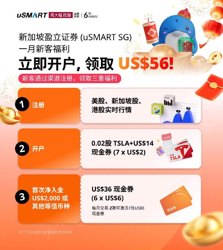 uSMART香港迎新奖赏 开户即领HK$460* 开户邀请链接：